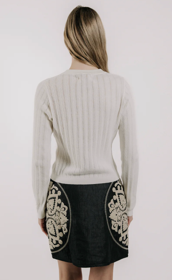 SARAFINA POINTELLE KNIT IN IVORY