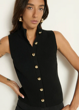 IRA SWEATER VEST IN BLACK
