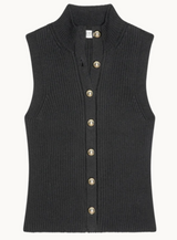 IRA SWEATER VEST IN BLACK