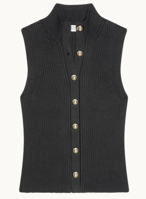 IRA SWEATER VEST IN BLACK