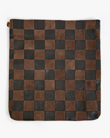 Carryall Clutch w/ Tabs - Nappa & Suede Oversized Checker