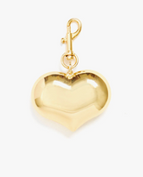 GRAND MYLAR HEART FOB IN GOLD