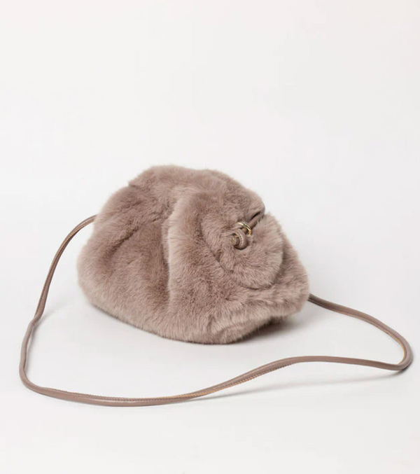 FAUX FUR CLUTCH