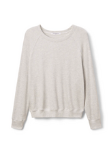 COOPER BRUSHED WAFFLE RAGLAN CREW