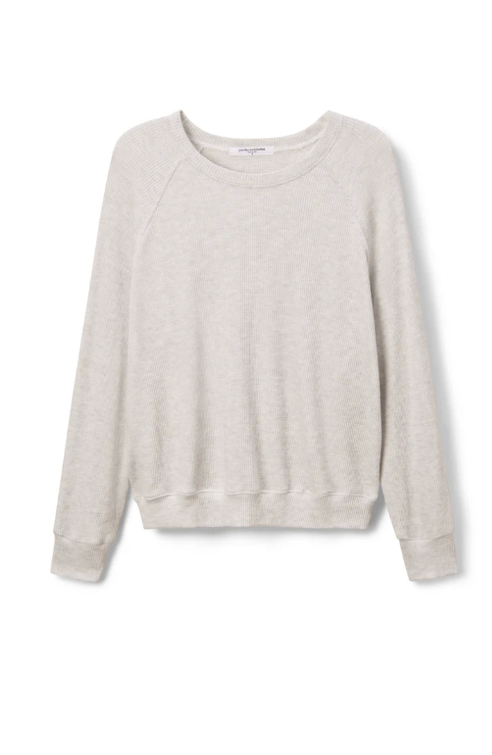 COOPER BRUSHED WAFFLE RAGLAN CREW