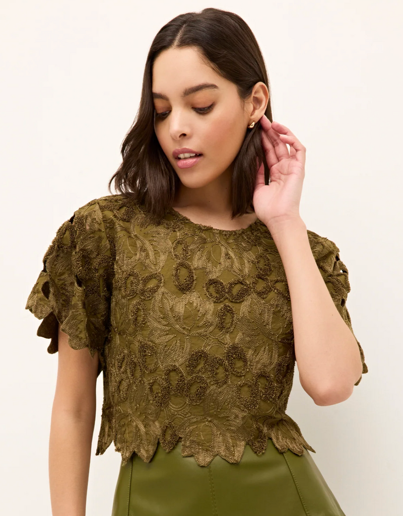 PEPLUMI TOP IN CLOVER