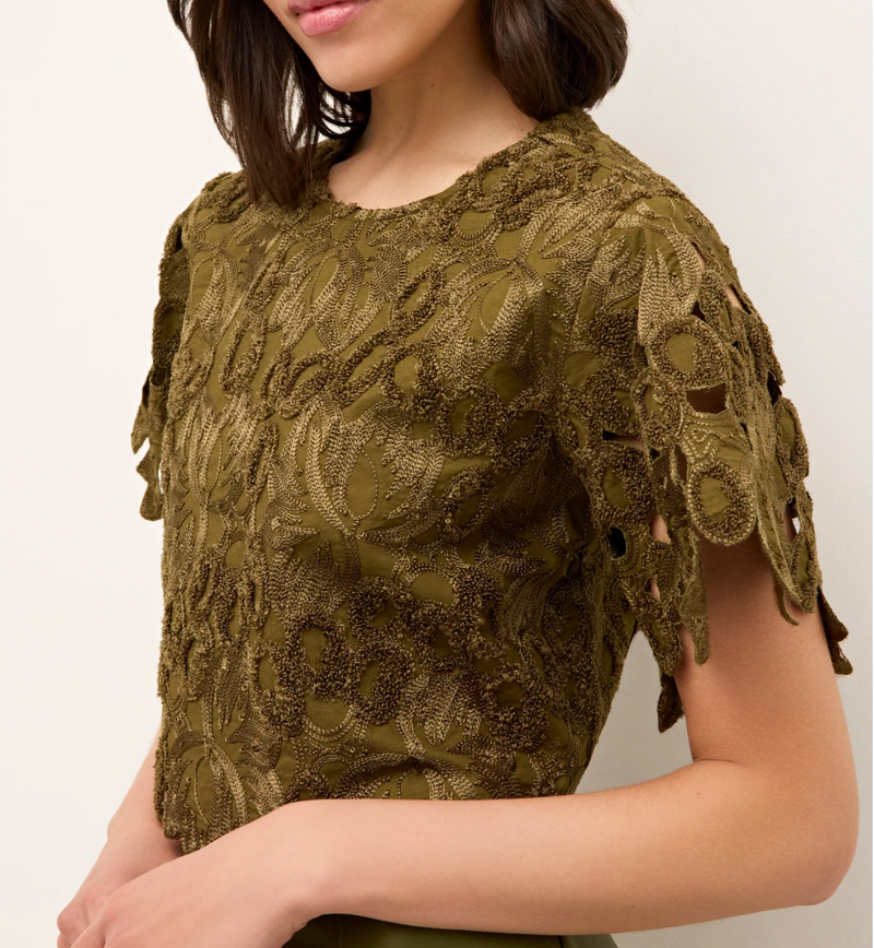 PEPLUMI TOP IN CLOVER