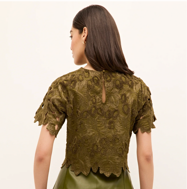PEPLUMI TOP IN CLOVER