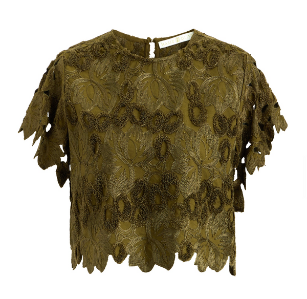 PEPLUMI TOP IN CLOVER