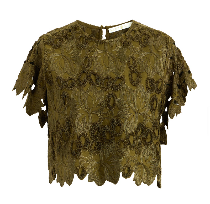 PEPLUMI TOP IN CLOVER