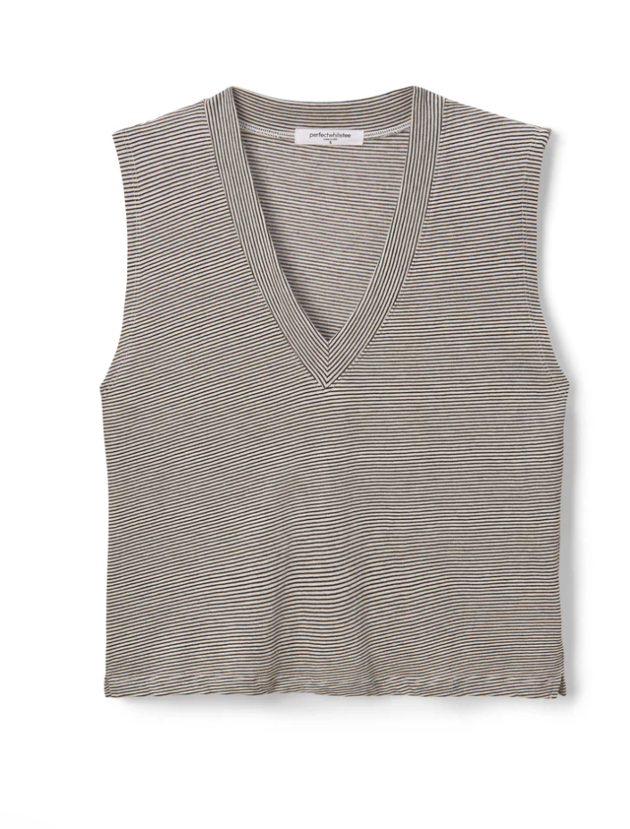 LUCY TANK IN STRIPE JERSEY SPANDEX