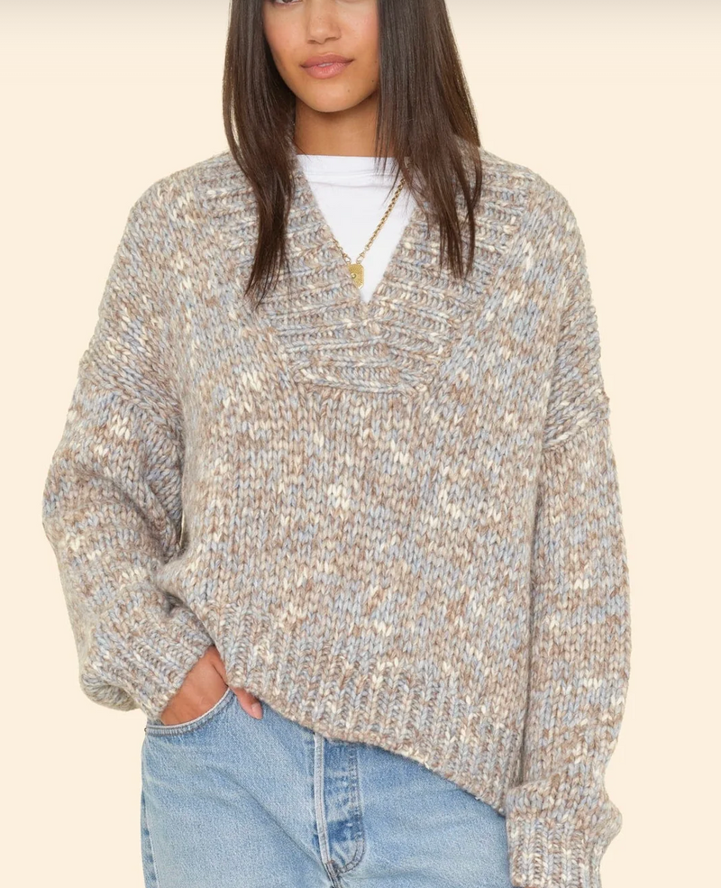KEYES SWEATER IN LIGHT BLUE MELANGE