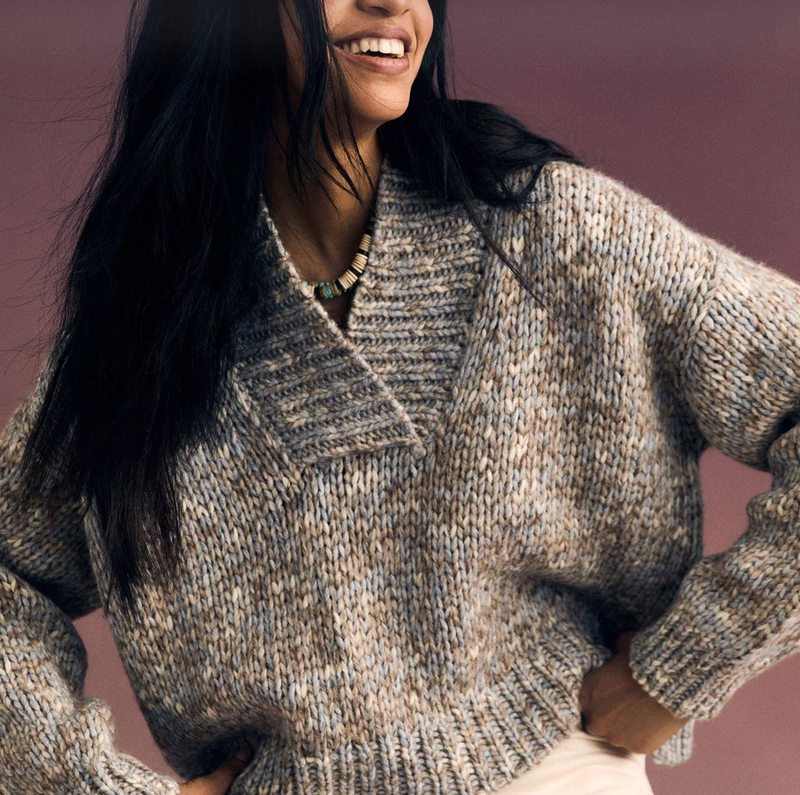 KEYES SWEATER IN LIGHT BLUE MELANGE
