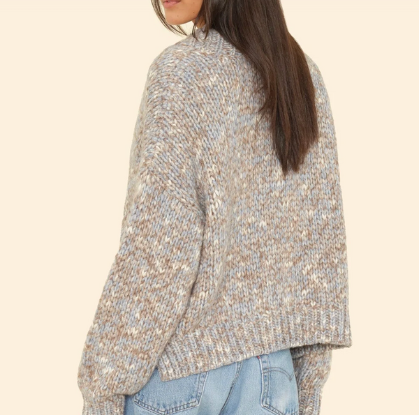 KEYES SWEATER IN LIGHT BLUE MELANGE