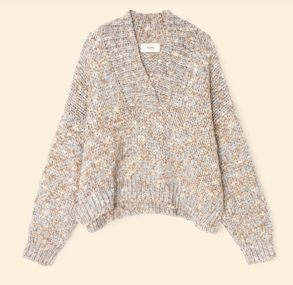 KEYES SWEATER IN LIGHT BLUE MELANGE