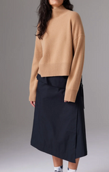 CHUNKY CARMEN FUNNEL NECK IN CAMEL