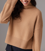 CHUNKY CARMEN FUNNEL NECK IN CAMEL