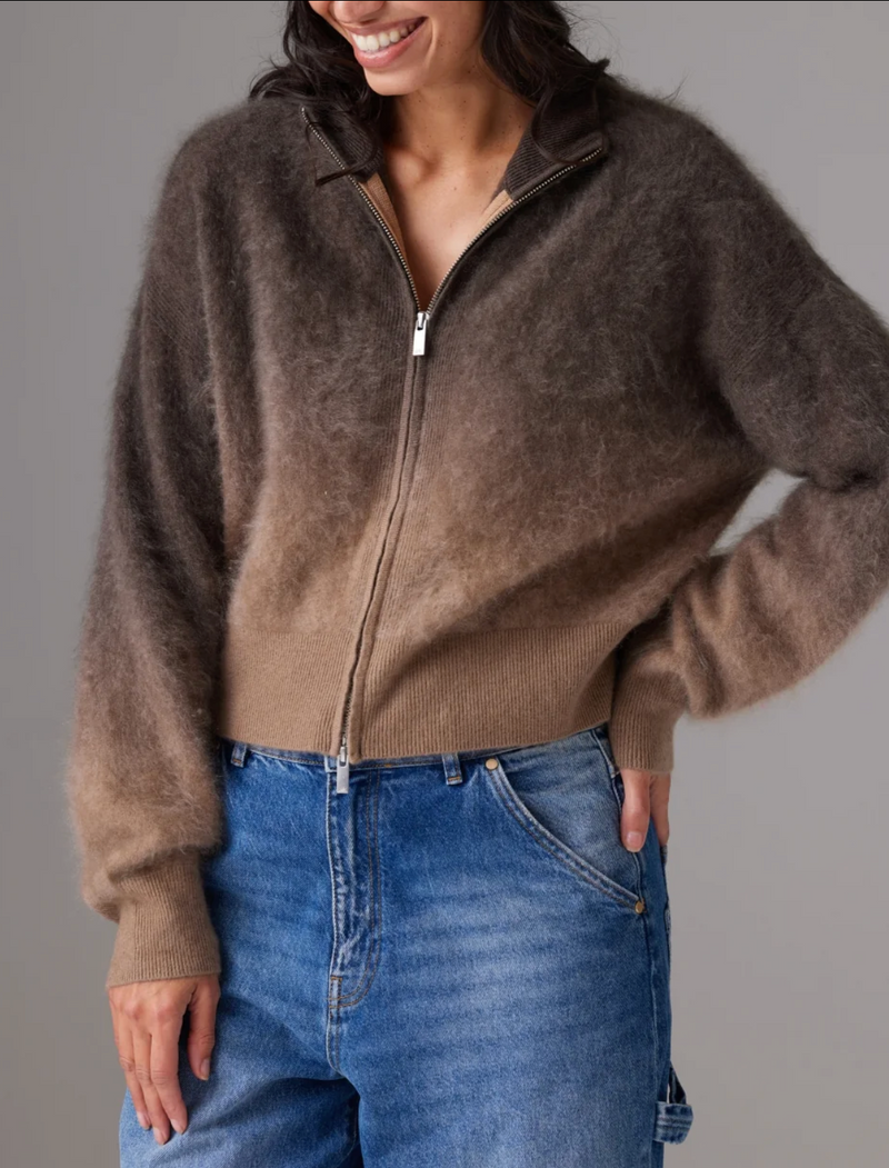 BRUSHED DIP TOTO JACKET IN CAPPUCCINO