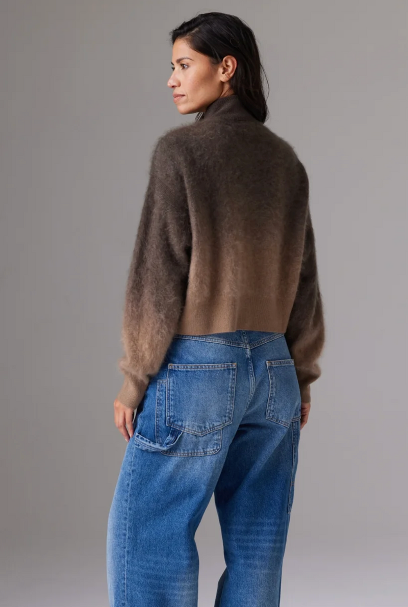 BRUSHED DIP TOTO JACKET IN CAPPUCCINO