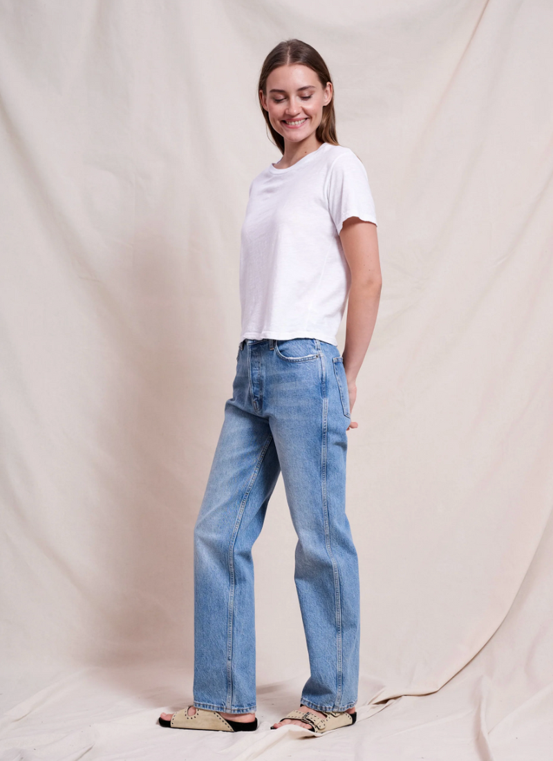 CREW NECK TEE IN OPTIC WHITE