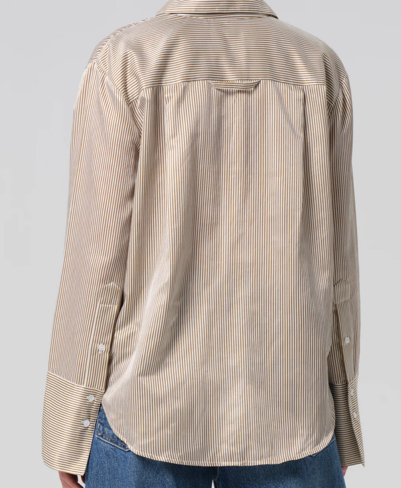 CAMILIA SHIRT IN BRONZE STRIPE