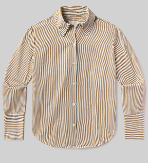 CAMILIA SHIRT IN BRONZE STRIPE