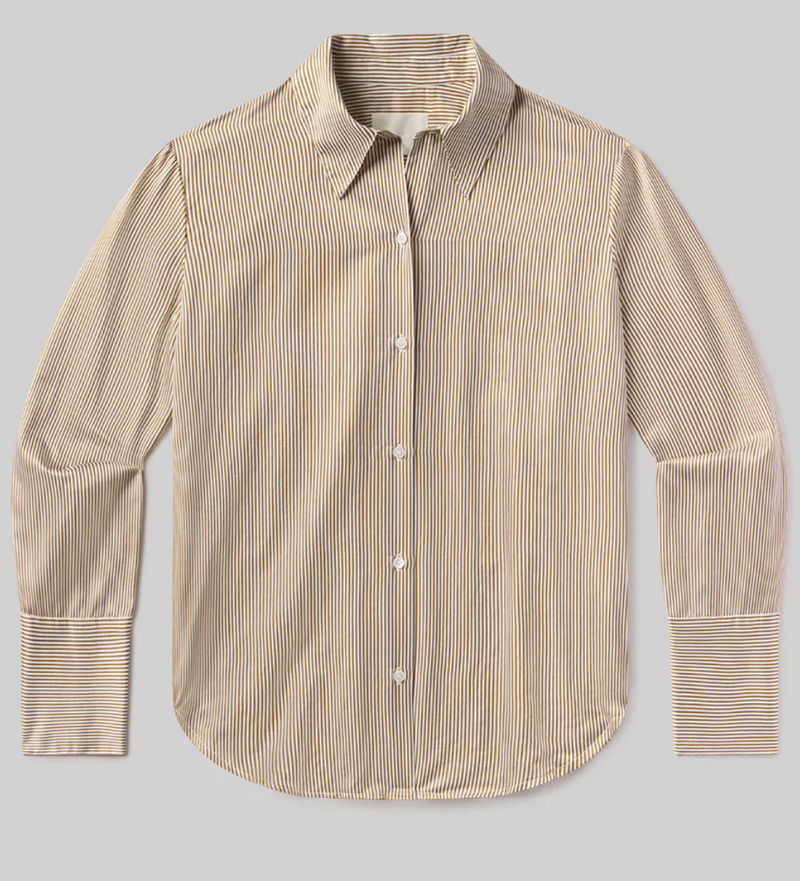 CAMILIA SHIRT IN BRONZE STRIPE
