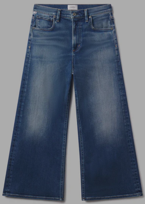 LYRA WIDE LEG CROP IN AUGUSTA (CLEAN HEM)