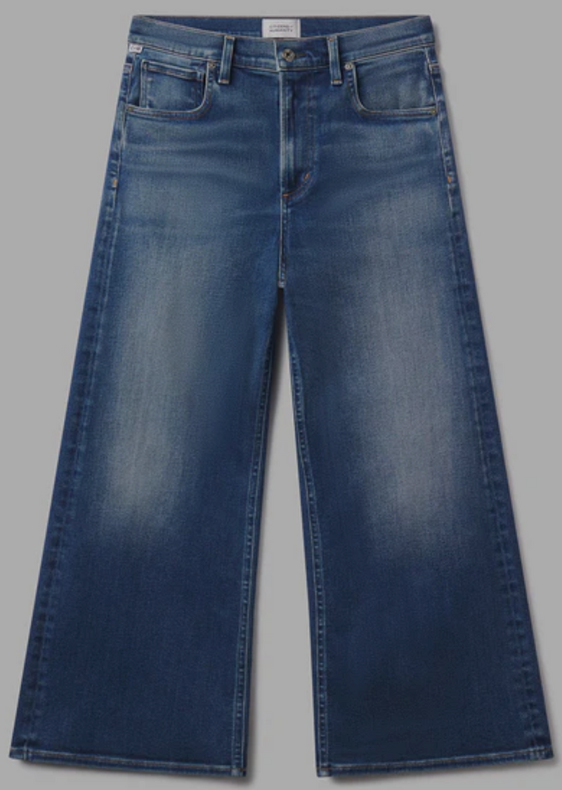 LYRA WIDE LEG CROP IN AUGUSTA (CLEAN HEM)