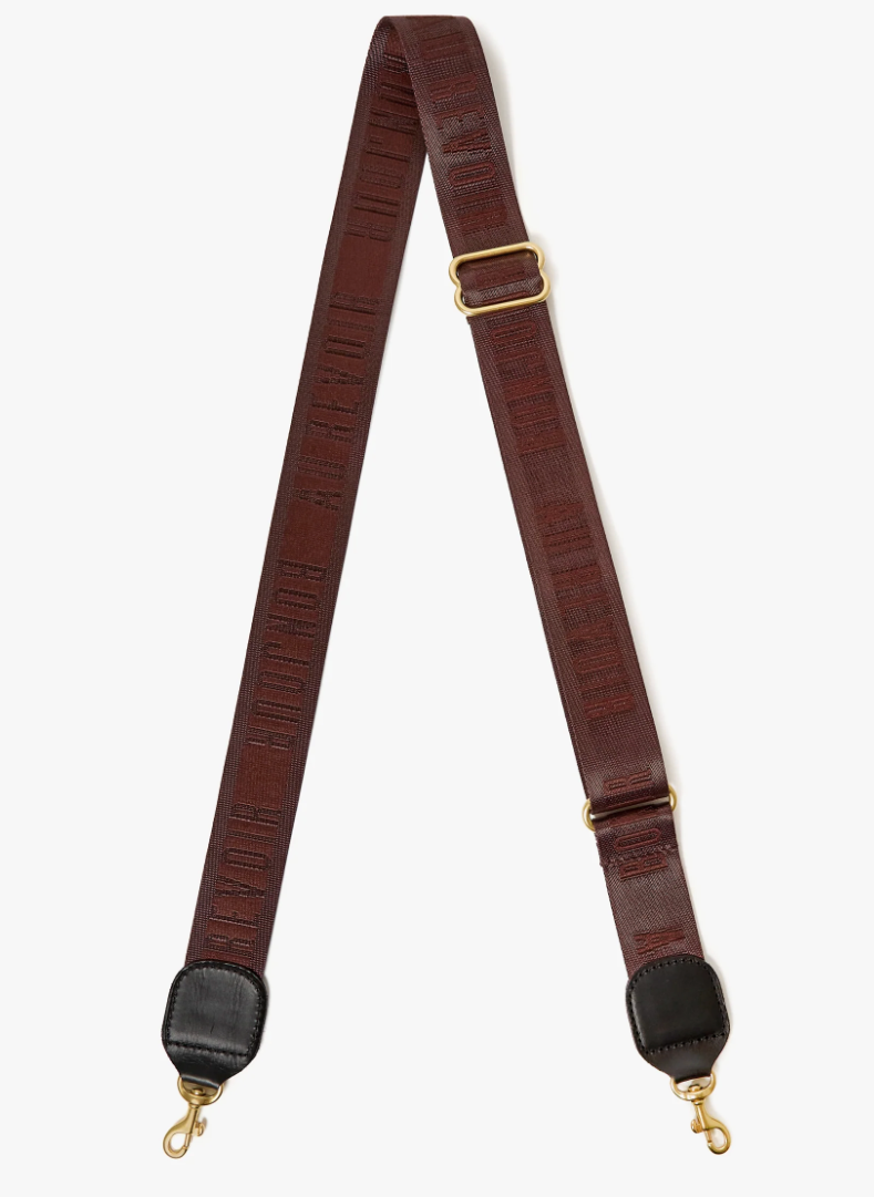 Adjustable Crossbody Strap - Bonjour Au Revoir in Chocolate