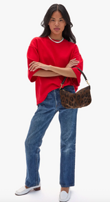 Petit Moyen Messenger - Pablo Cat Suede in Cocoa