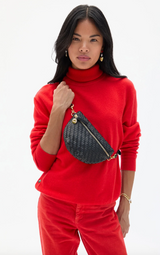 Petite Fanny - Woven Zig Zag in Black