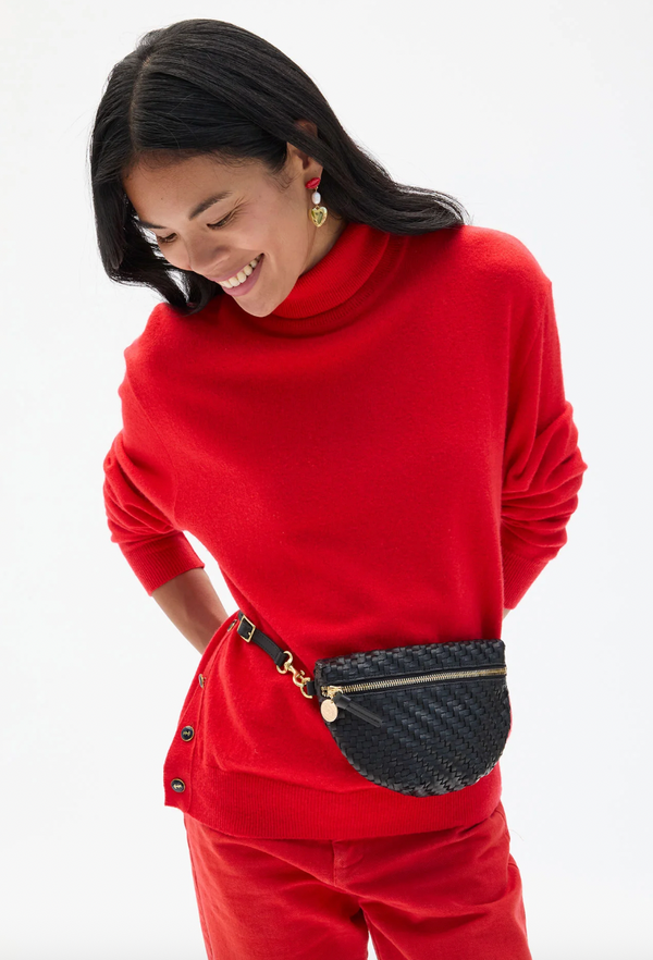 Petite Fanny - Woven Zig Zag in Black