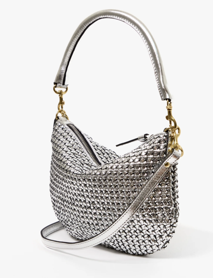 Petit Moyen Messenger - Woven Etoile in Sliver