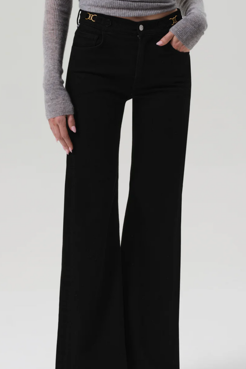 KIMBERLY FLARE W/ HORSEBIT IN RICH BLACK