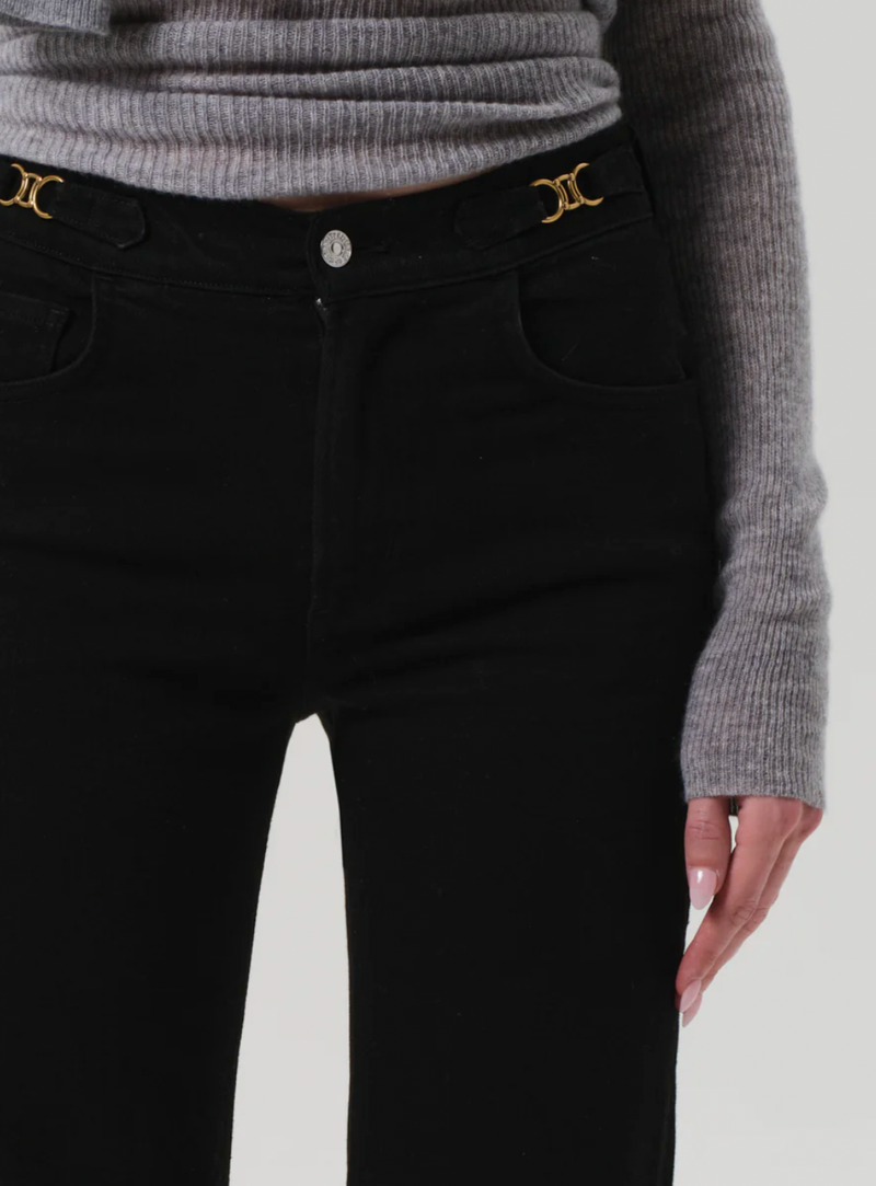 KIMBERLY FLARE W/ HORSEBIT IN RICH BLACK