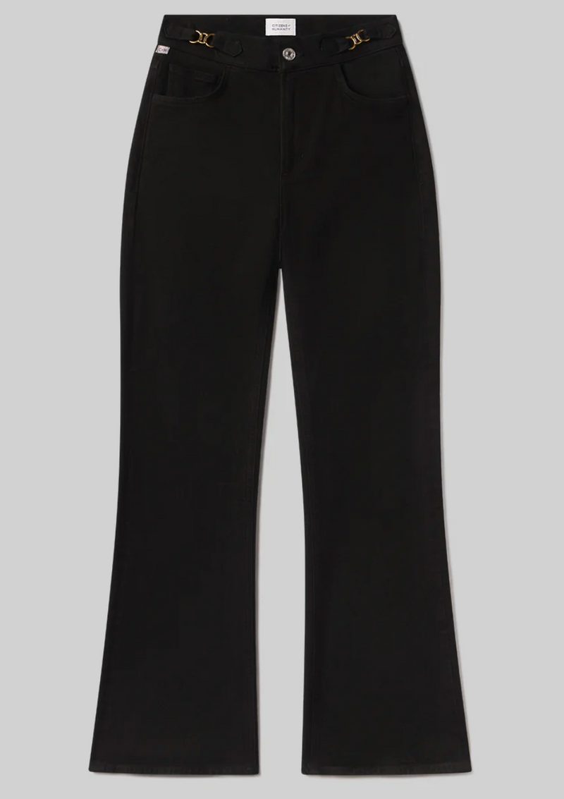 KIMBERLY FLARE W/ HORSEBIT IN RICH BLACK