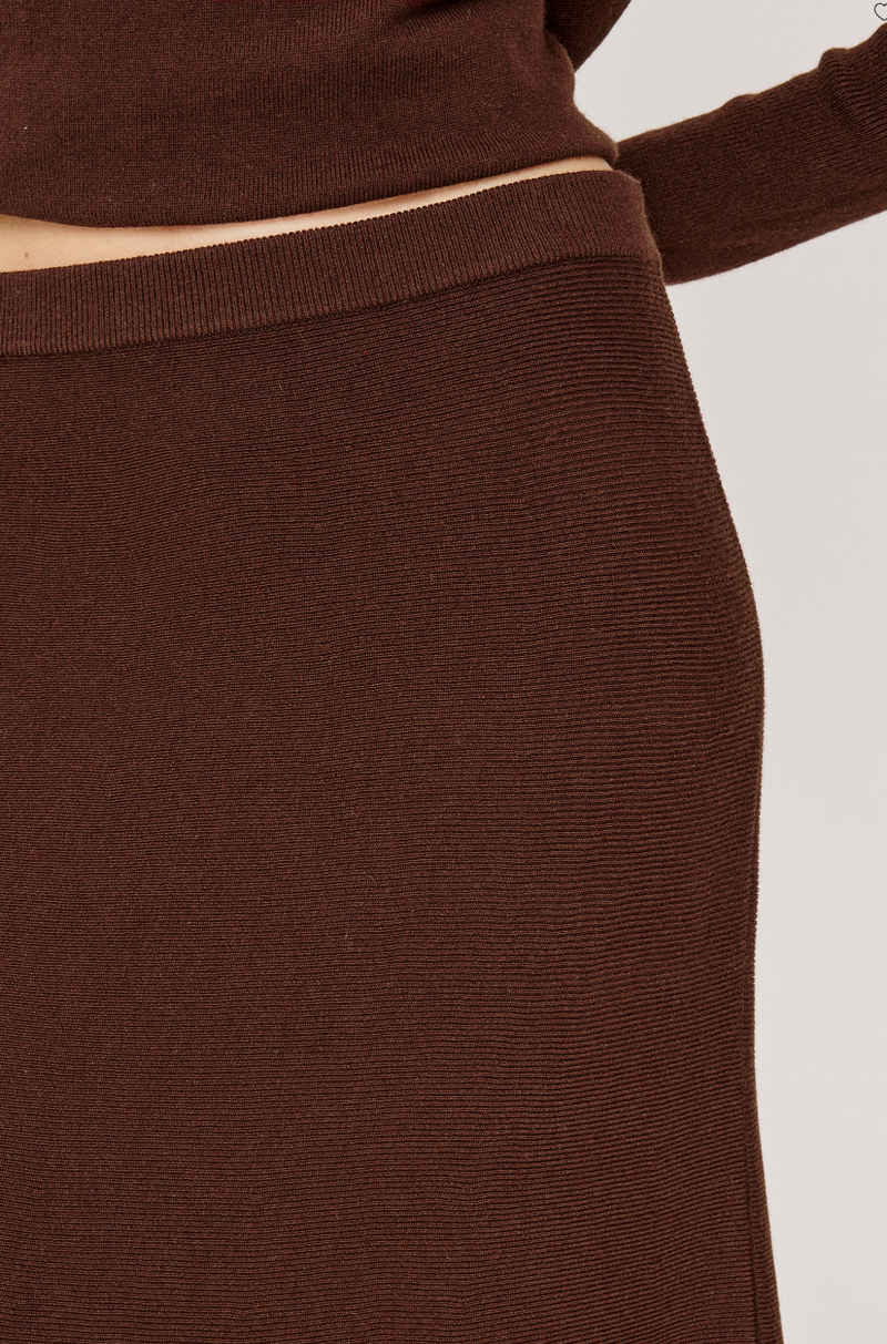 ODITA KNIT SKIRT IN BORDEAUX