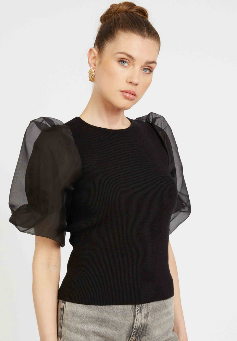 ALINA TOP IN BLACK
