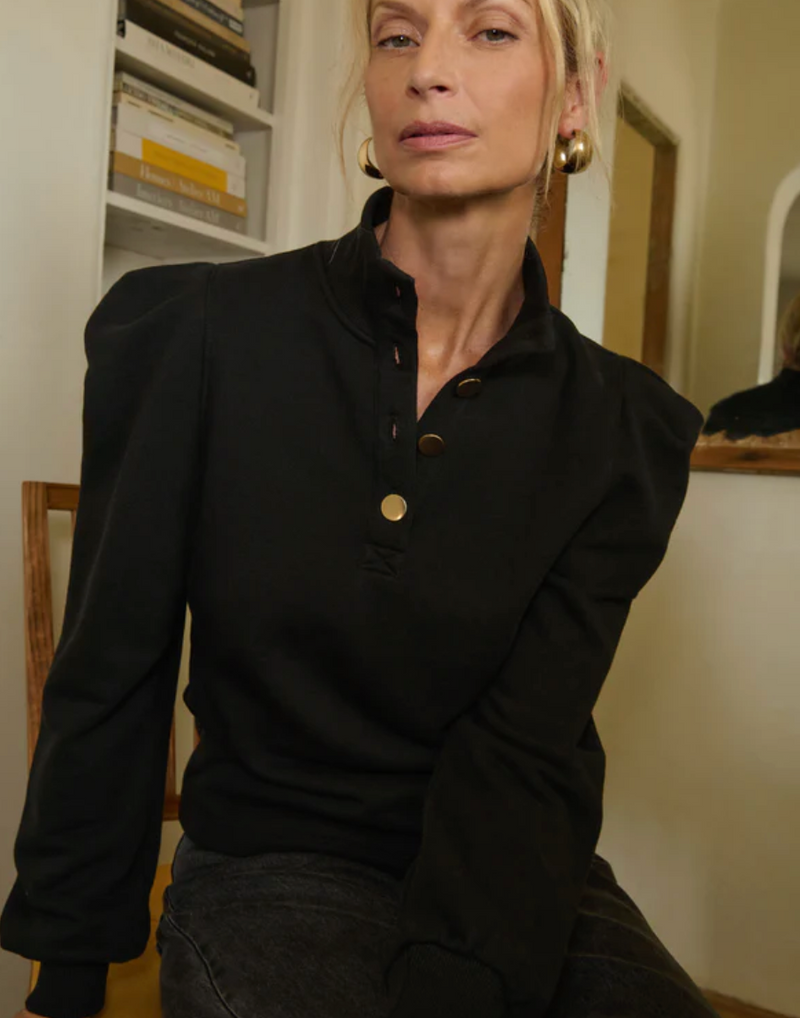 JESSIE SWEATSHIRT IN JET BLACK