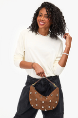 Lune - Smooth Nubuck w/ Studs in Choco Bar