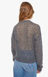 THE CROP CARDIGAN IN GRY-GREY