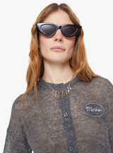 THE CROP CARDIGAN IN GRY-GREY