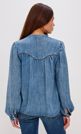 SUNNA TOP IN BLUE STONE