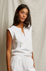 SLOANE FRENCH TERRY SPLIT TOP