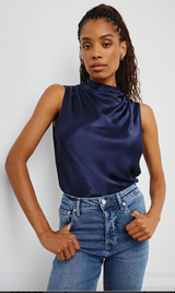 KALEEN TOP IN NAVY