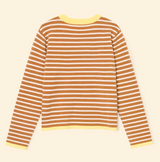 MAXWELL SWEATER IN CAMEL STRIPE