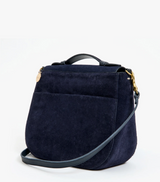 TURNLOCK LOUIS W/ TOP HANDLE - SUEDE IN NAVY
