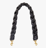Braided Leather Shoulder Strap IN BLACK