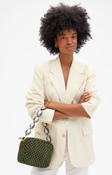 SHORTIE STRAP - CAMEO IN BORWN/CREAM